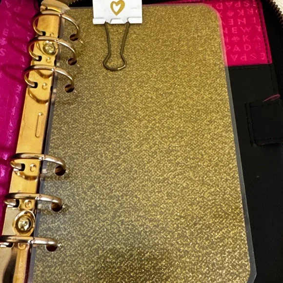 Kate Spade ♠️ Wessley Black Textured Wallet Organizer Planner - Picture 7 of 9